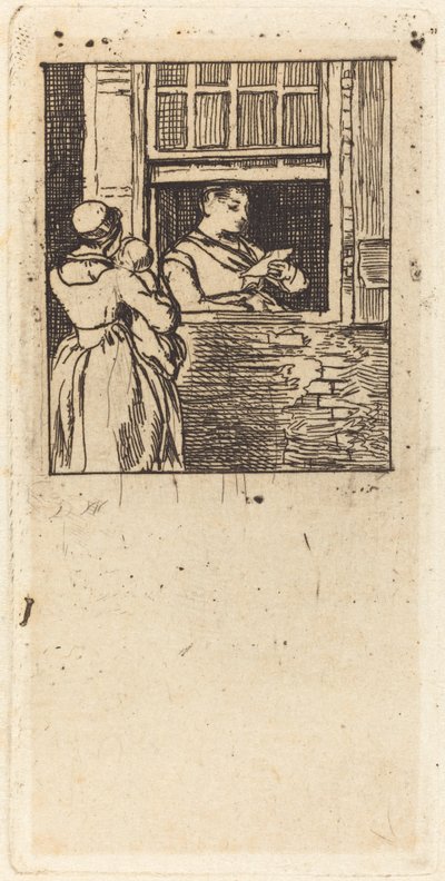 Kvinde ved et vindue, læser et brev af Sir David Wilkie