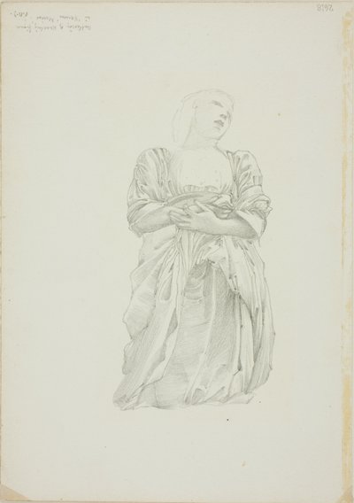Refleksion af knælende kvindefigur, undersøgelse for Venus-spejlet af Sir Edward Burne Jones