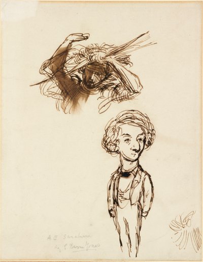 Karikatur af Algernon Charles Swinburne, 1863 af Sir Edward Coley Burne Jones