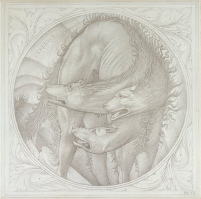 Cerberus, 1872-1875 af Sir Edward Coley Burne Jones