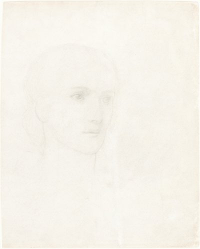 Hoved af en kvinde af Sir Edward Coley Burne Jones
