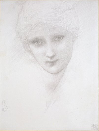 Hoved af en kvinde, 1890 af Sir Edward Coley Burne Jones