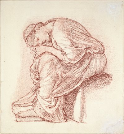 Siddende kvindefigur, slutningen af det 19. århundrede af Sir Edward Coley Burne Jones