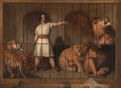 Portræt af hr. Van Amburgh, som han optrådte med sine dyr på London Theatres af Sir Edwin Henry Landseer