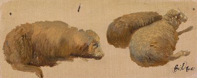 Tre får i hvile af Sir Edwin Henry Landseer