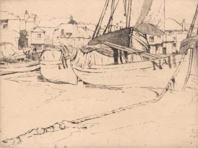 Seine Boats, St. Ives, Cornwall af Sir Frank Short