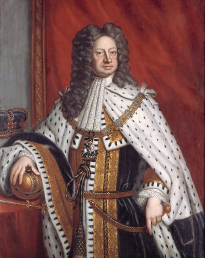 Portræt af George I i salvekappe af Sir Gotfrey Kneller
