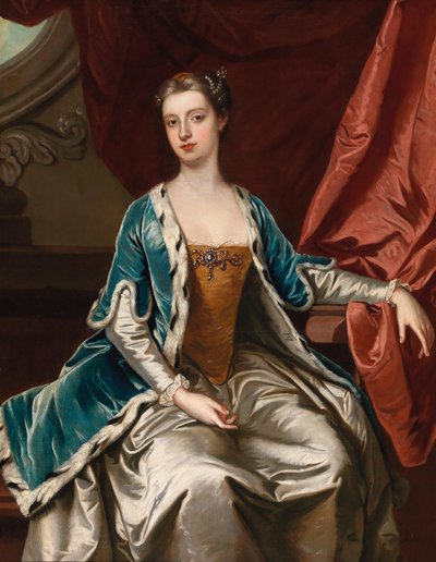 Portræt af Lady Mary Wortley Montagu 1689-1762. af Sir Gotfrey Kneller