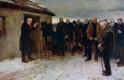 A Highland Funeral, 1882, 1912. af James Guthrie