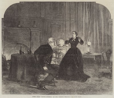 Scene fra Henry Dunbar, ved det olympiske teater af Sir John Charles Robinson