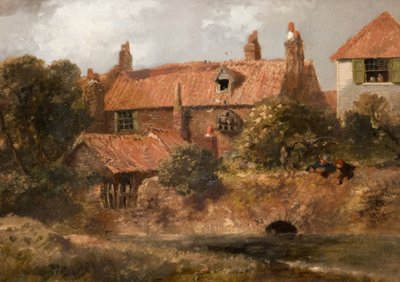 Gamle hytter i Lewisham, 1876. af Sir John Gilbert