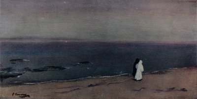 Stranden, måneskin, c1908 af Sir John Lavery