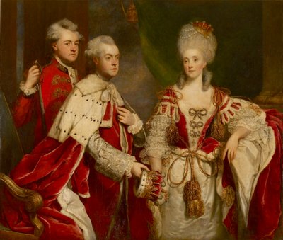 George, 2. jarl Harcourt, hans kone Elizabeth og bror William, 1780 af Sir Joshua Reynolds