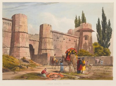 Jubbar Khans hus (farvet litografi) af Sir Keith A. Jackson