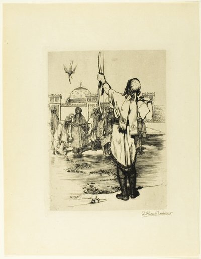 The Bowman, frontispice fra The Epic of Kings, historier genfortalt fra Firdusi af Sir Lawrence Alma Tadema