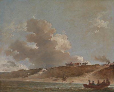 Kystlandskab med en færge af Sir Peter Francis Bourgeois