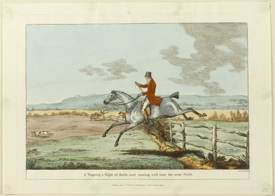 Topping a Flight of Rails, and Coming Well into the Next Field, planche to fra Insdispensable Accomplishments af Sir Robert Frankland