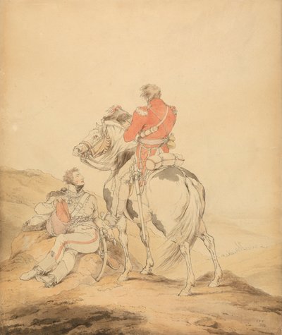 En britisk officer af staben og en officer af husarer af Sir Robert Kerr Porter