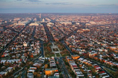Udsigt over byen mod vest mod Capitol og Washington Monument med Lincoln..., 2022 (foto) af Sisse Brimberg