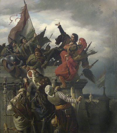 The Self-Sacrifice of Titusz Dugovics, 1859 af Alexander von Wagner