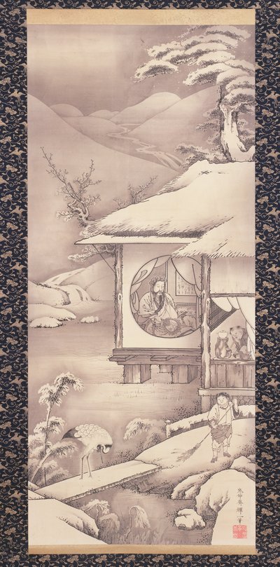 Lin Bu (Lin Hequing) ca. 1775 (blæk på papir) af Soga Shohaku