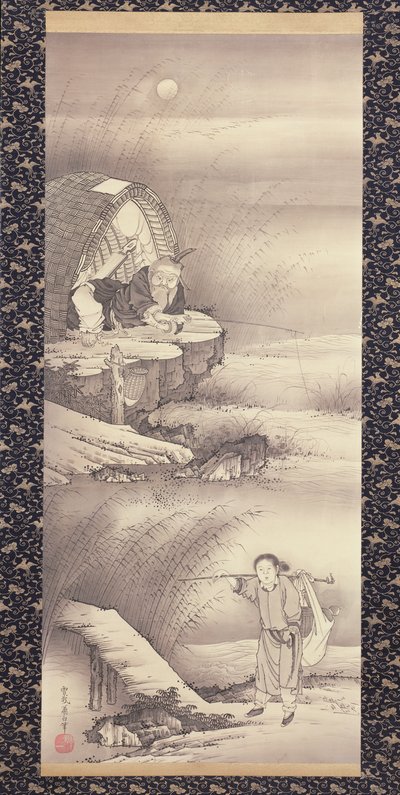 l u shang (Tai offentlige netværk) fra .1775 (blæk på papir) af Soga Shohaku