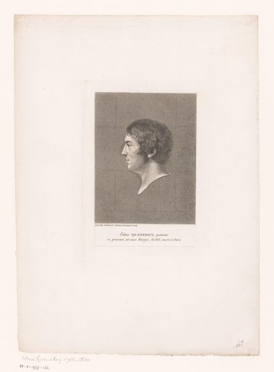 Portret van Edme Queneyy af Soliman Lieutaud