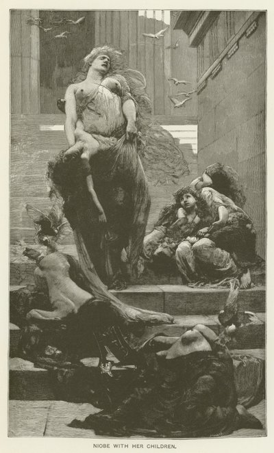 Niobe med sine børn af Solomon Joseph Solomon