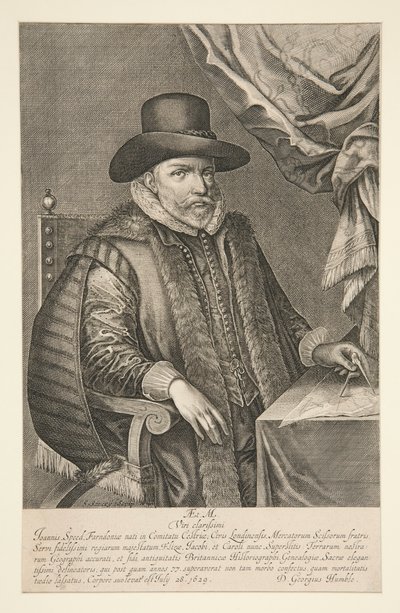 Portræt af John Speed af Solomon Savery