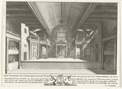 Jacob van Campens teater, 1658 af Solomon Savery