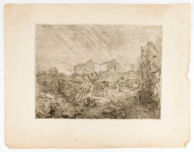Vogn og ruiner af Solon H. Borglum