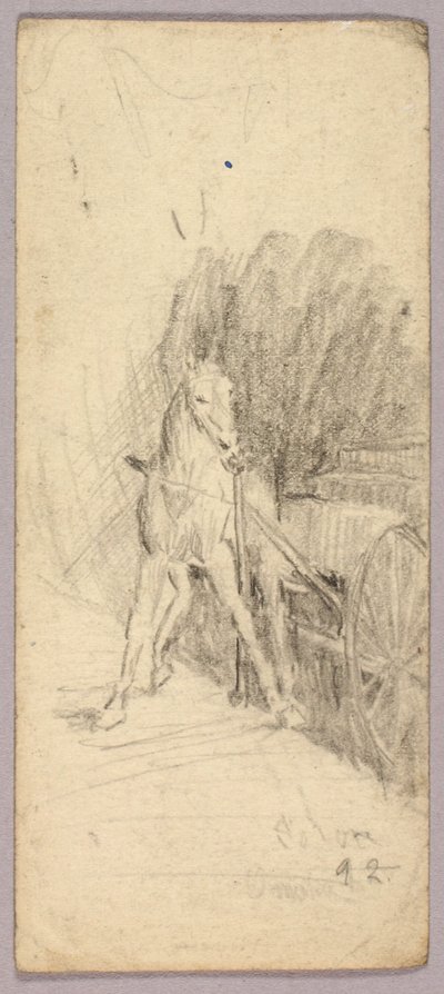 Hest og vogn af Solon H. Borglum