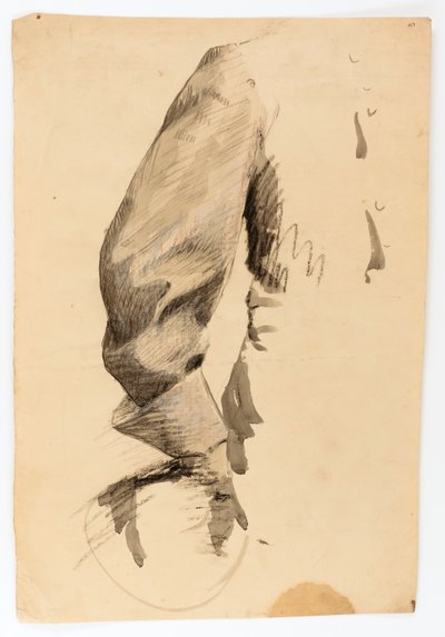 Højre arm og torso, studie til rytterstatue af Solon H. Borglum