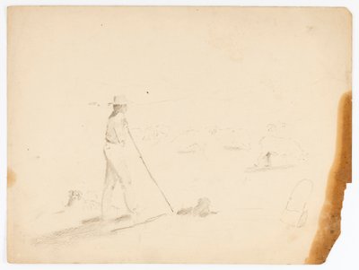 Hyrde og får af Solon H. Borglum