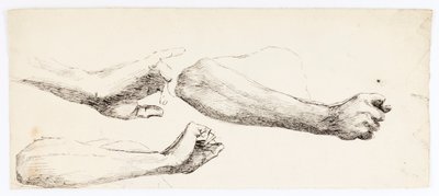 Studier af tre arme af Solon H. Borglum