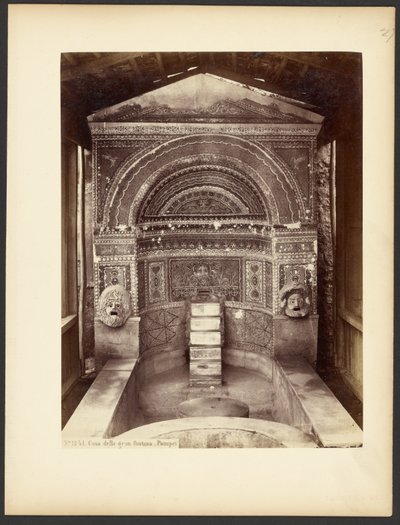 Huset med den store fontæne. Pompeji. af Sommer and Behles