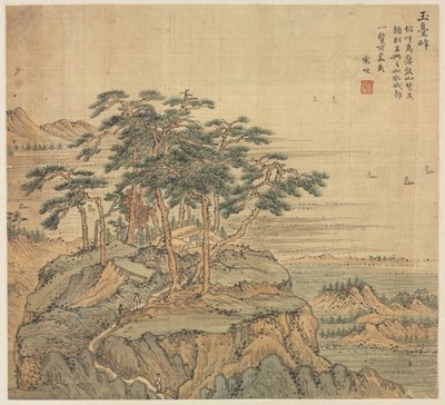 Yutai Peak Jade Terrace Peak, 1500-tallet. af Song Xu