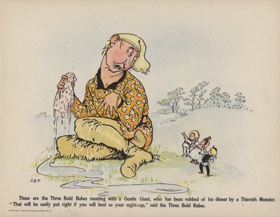 Illustration til Further Doings of the Three Bold Babes (farvelitografi) af Sophia Rosamond Praeger