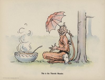 Illustration til Further Doings of the Three Bold Babes (farvelitografi) af Sophia Rosamond Praeger