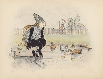 Illustration til Little Twin Dragons af S Rosamond Praeger (farvelitografi) af Sophia Rosamond Praeger