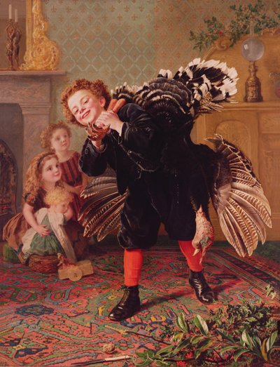 Here Comes Gobbler..., c.1877 af Sophie Gengembre Anderson