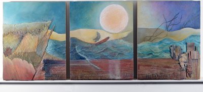 Triptykon (blandet medie) af Sophie Hacker