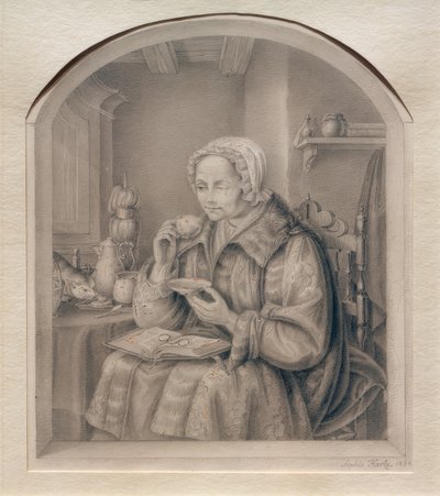 Kvinde drikker kaffe af Sophie Hartz