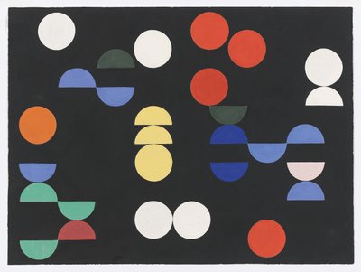 Komposition mit Kreisen und Halbkreisen von Sophie Taeuber-Arp