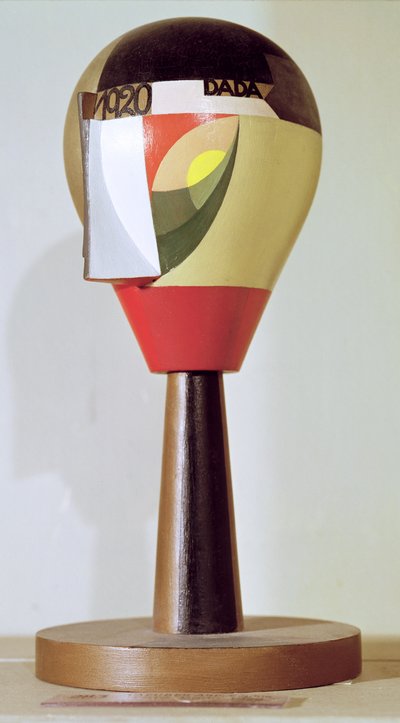 Dada Head, 1920 (malet træ) af Sophie Taeuber Arp