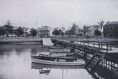 Esplanade, fra Yacht Club Jetty, Durban (s/h foto) af South African Photographer