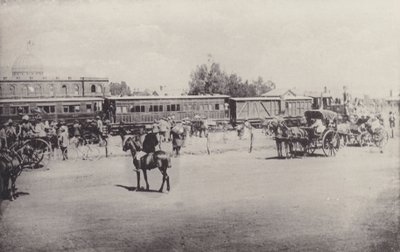 Historisk udsigt, det første tog til Johannesburg (s/h foto) af South African Photographer