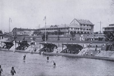 Ocean Beach, viser Beach Hotel, Durban (s/h-billede) af South African Photographer