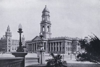 Postkontor og Natal Bank, Durban (s/h-billede) af South African Photographer