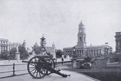 Town Gardens, viser Post Office, Durban (s/h-billede) af South African Photographer